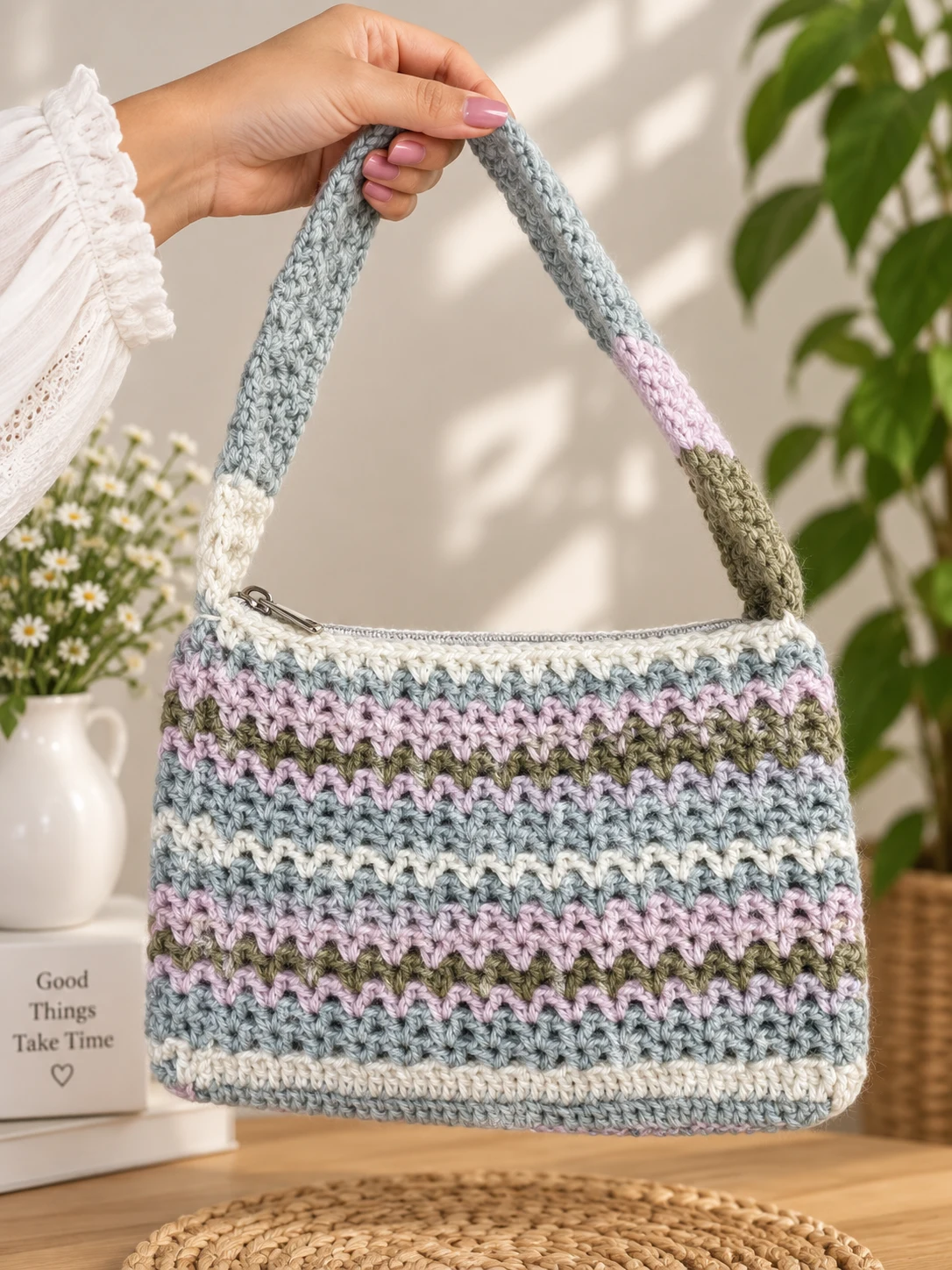 Pastel Stripe Handbag