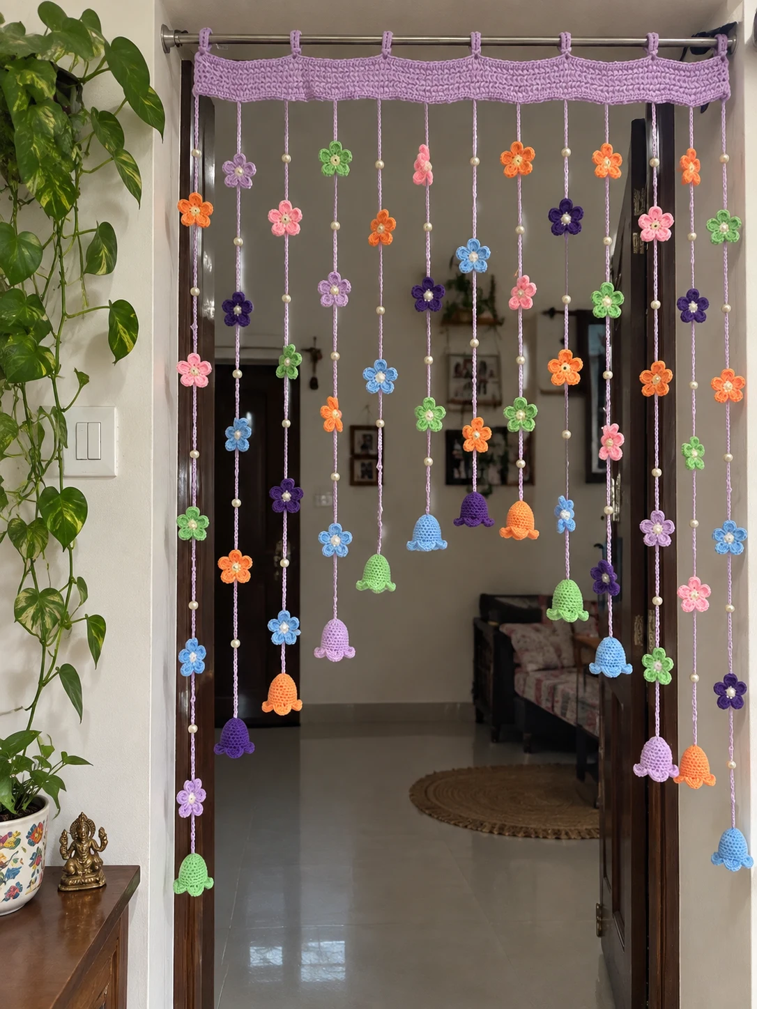 Crochet Flower Curtain