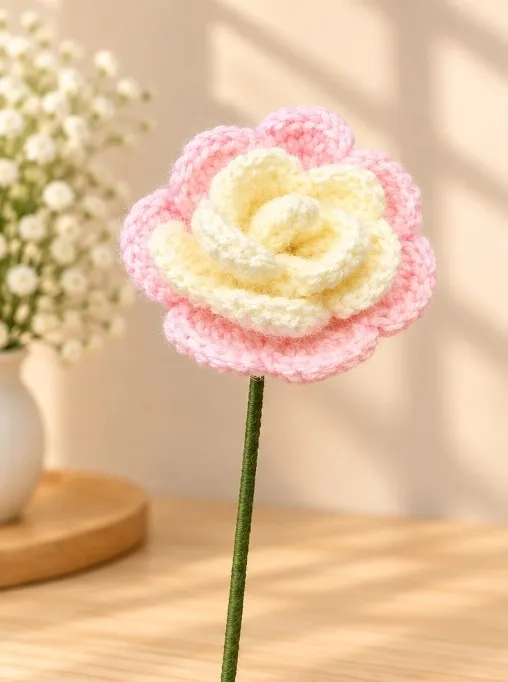 Dual-Tone Crochet Rose
