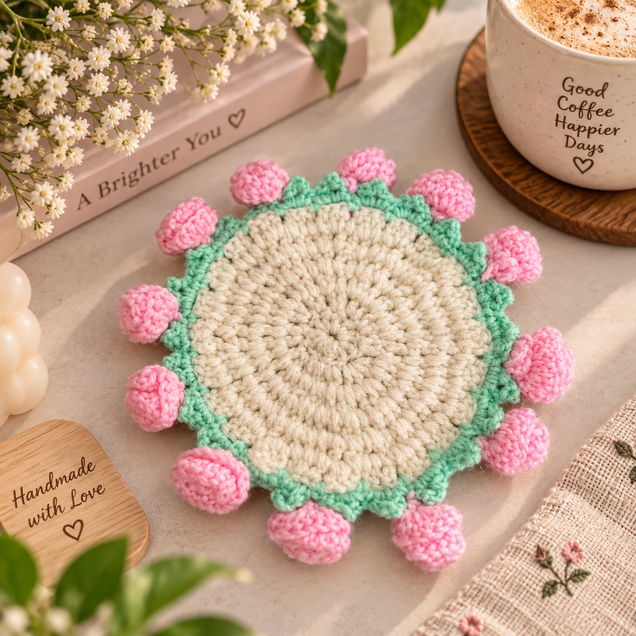 Rose Coaster Plate