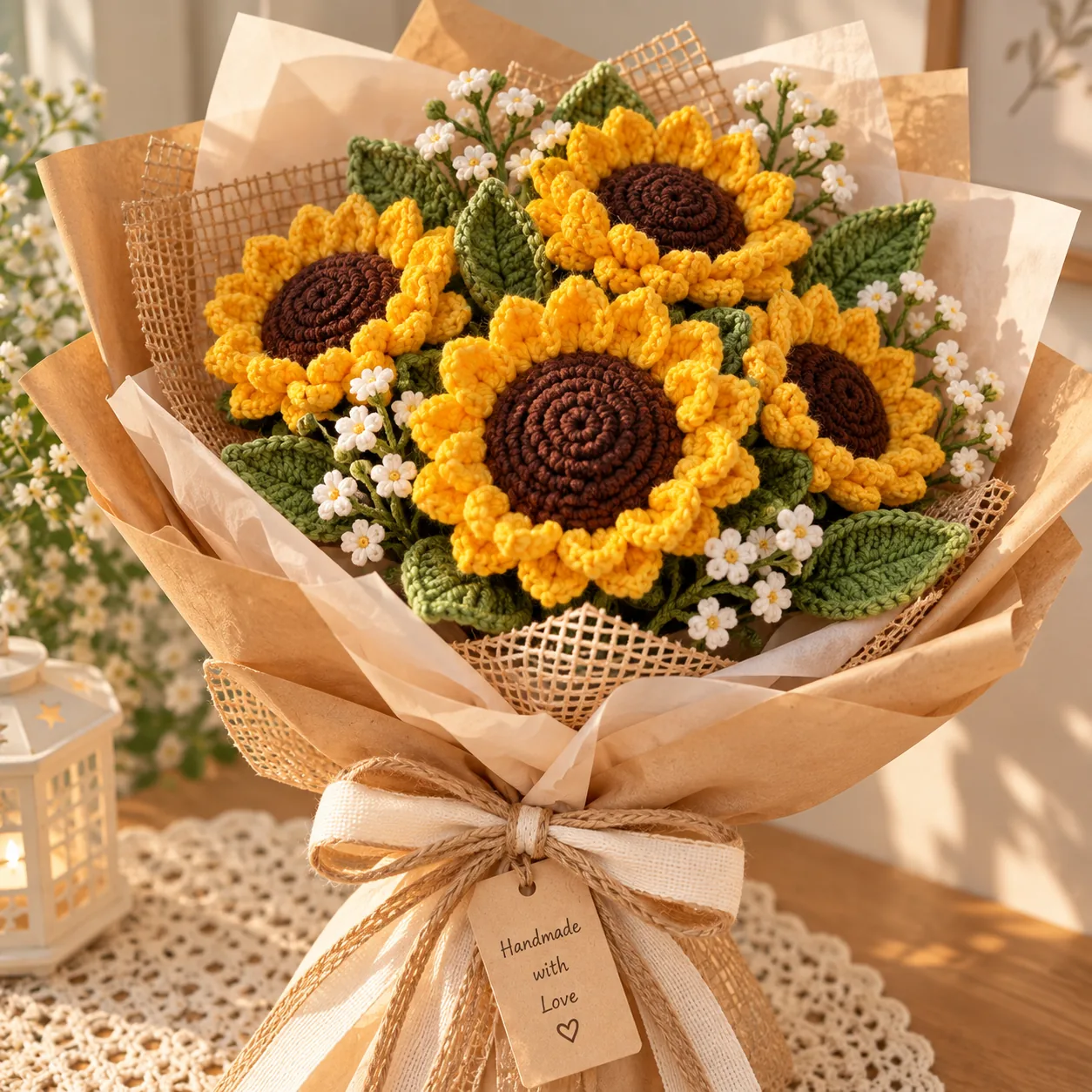 Sunflower Crochet Bouquet