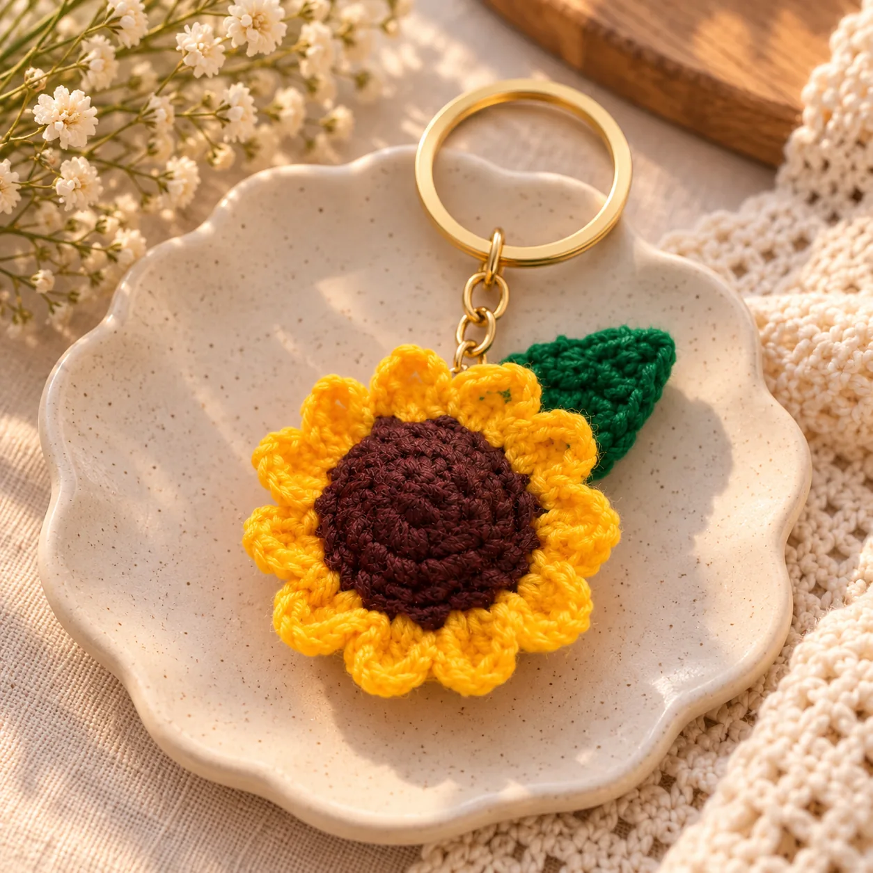 Sunflower Keychain