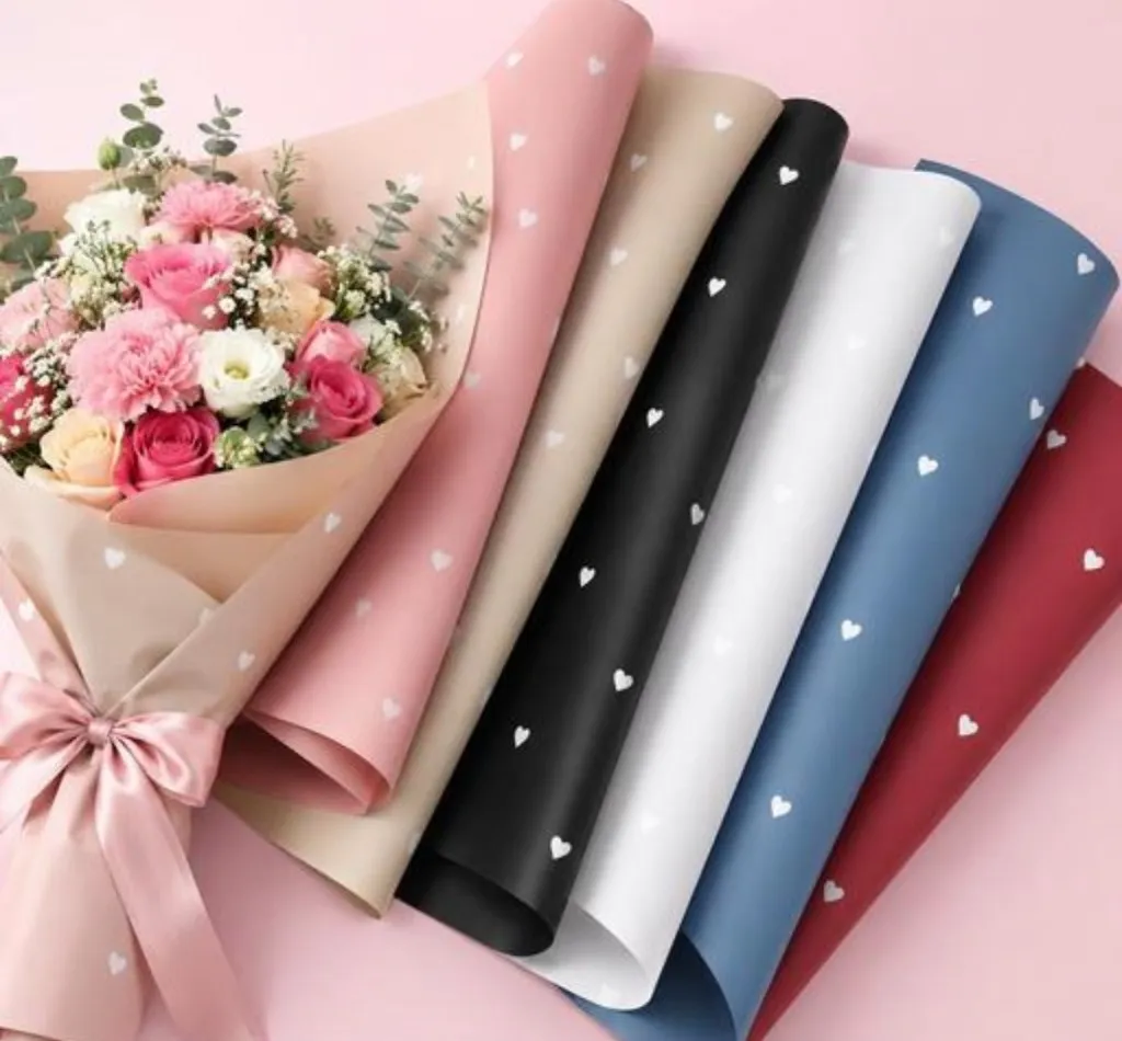 hearts wrapping paper